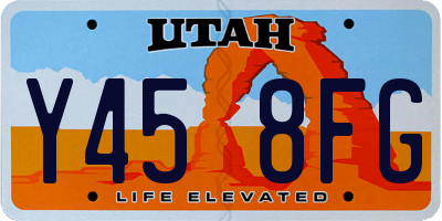 UT license plate Y458FG