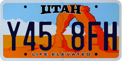 UT license plate Y458FH