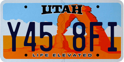 UT license plate Y458FI