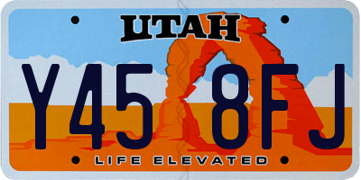 UT license plate Y458FJ