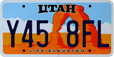 UT license plate Y458FL