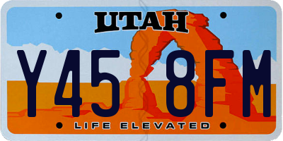 UT license plate Y458FM
