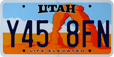 UT license plate Y458FN