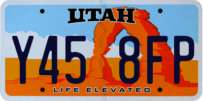 UT license plate Y458FP