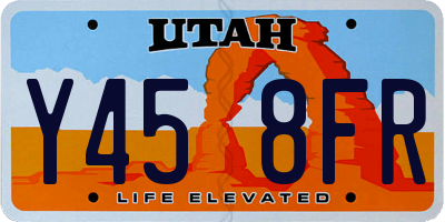 UT license plate Y458FR