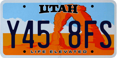 UT license plate Y458FS
