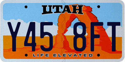 UT license plate Y458FT