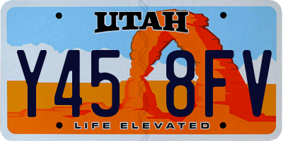 UT license plate Y458FV