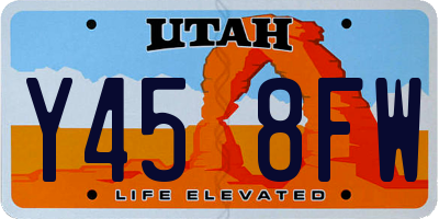 UT license plate Y458FW
