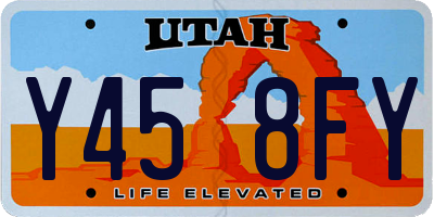UT license plate Y458FY