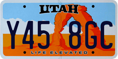 UT license plate Y458GC