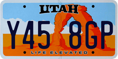 UT license plate Y458GP
