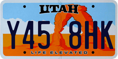 UT license plate Y458HK