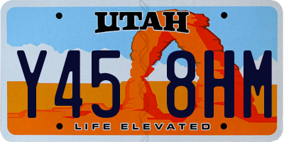 UT license plate Y458HM