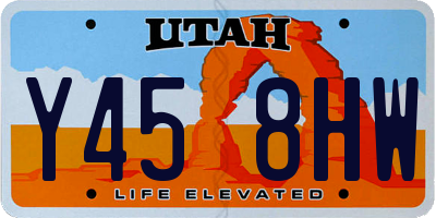 UT license plate Y458HW