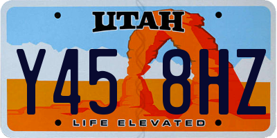 UT license plate Y458HZ