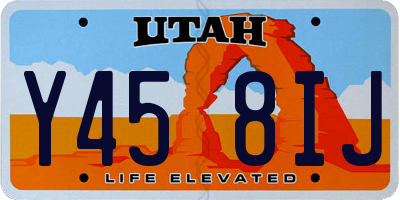 UT license plate Y458IJ