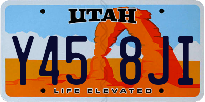 UT license plate Y458JI