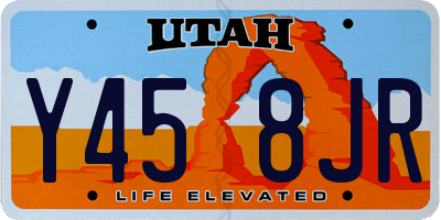 UT license plate Y458JR