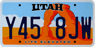 UT license plate Y458JW
