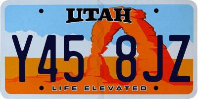 UT license plate Y458JZ