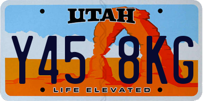 UT license plate Y458KG