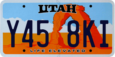 UT license plate Y458KI