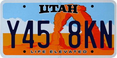 UT license plate Y458KN