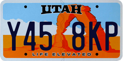 UT license plate Y458KP
