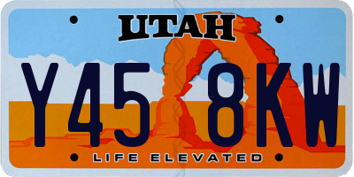 UT license plate Y458KW