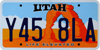 UT license plate Y458LA