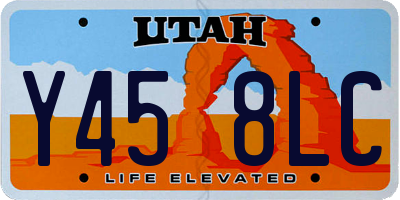 UT license plate Y458LC