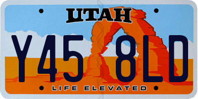 UT license plate Y458LD