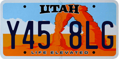 UT license plate Y458LG
