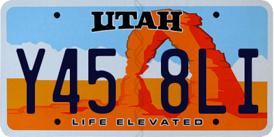 UT license plate Y458LI