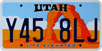 UT license plate Y458LJ