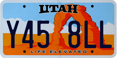 UT license plate Y458LL