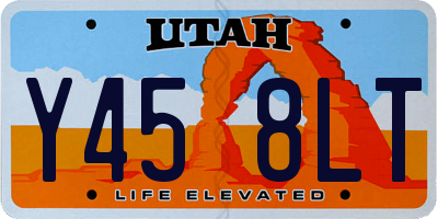 UT license plate Y458LT