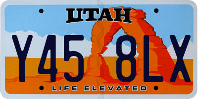 UT license plate Y458LX