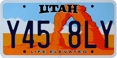 UT license plate Y458LY