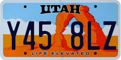 UT license plate Y458LZ