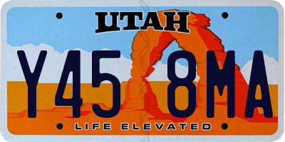 UT license plate Y458MA