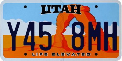 UT license plate Y458MH
