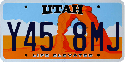 UT license plate Y458MJ