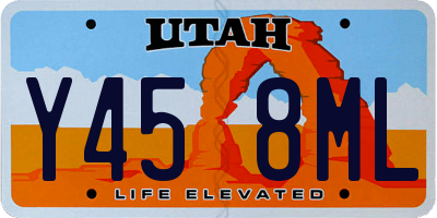 UT license plate Y458ML