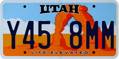 UT license plate Y458MM