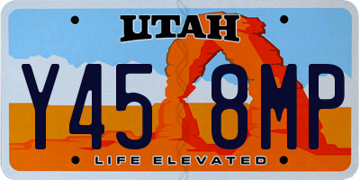 UT license plate Y458MP