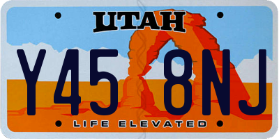 UT license plate Y458NJ