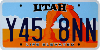 UT license plate Y458NN