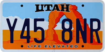 UT license plate Y458NR
